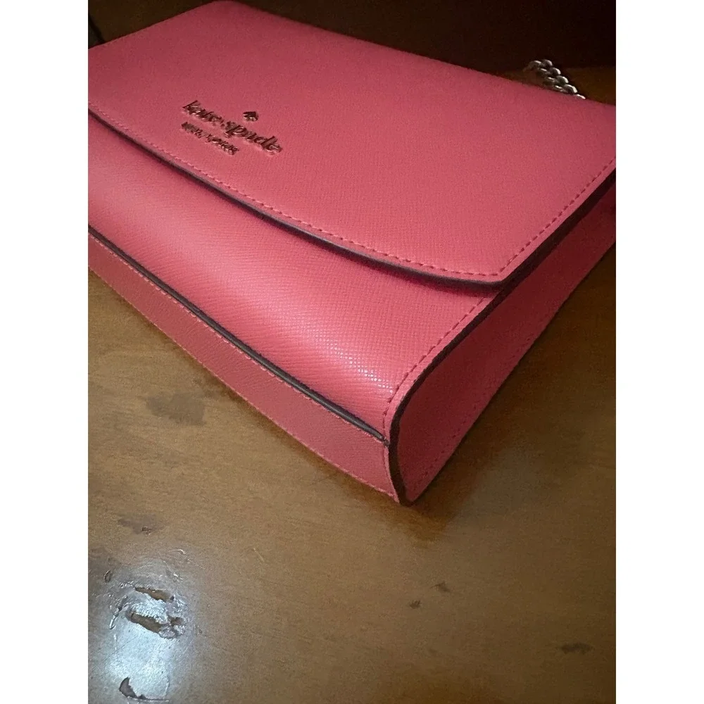 Kate Spade Hot Pink Chain Crossbody Shoulder Bag Barbiecore Convertible